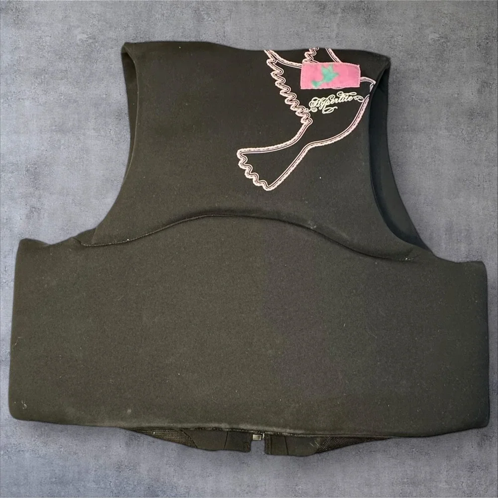 Hyperlite Wakeboard Life Vest Black‎ Pink Blue Bird Logo Adult XL 44 48 Chest - Picture 10 of 10